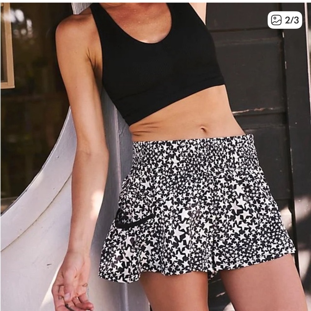 FP Movement by Free People Starry Black and White Athletic Shorts - Picture 2 of 6